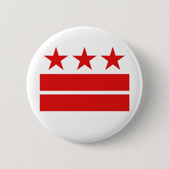 Three Stars 2 Bars Inch Round Button (Front)