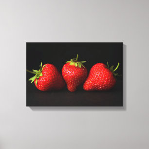 Three Strawberries Bk 16.50x11(41.25x27.5cm)waccnm Canvas Print