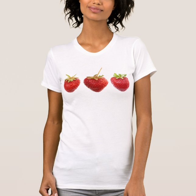 Three Strawberries in a Row T-Shirt (Front)