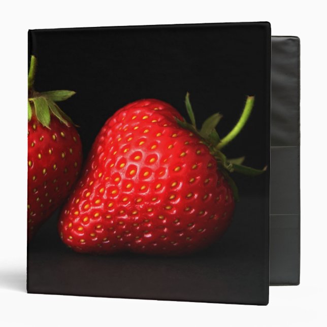 Three Strawberries On Black rbcnm Binder (Front/Inside)