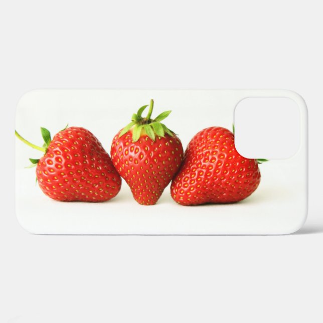 Three Strawberries On White ipha Case-Mate iPhone Case (Back (Horizontal))