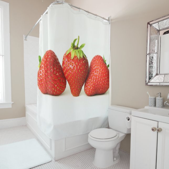 Three Strawberries On White sccna (In Situ)