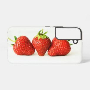 Three Strawberries On White sgcnm Samsung Galaxy Case