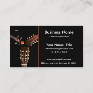 Three String Instruments Business Cards