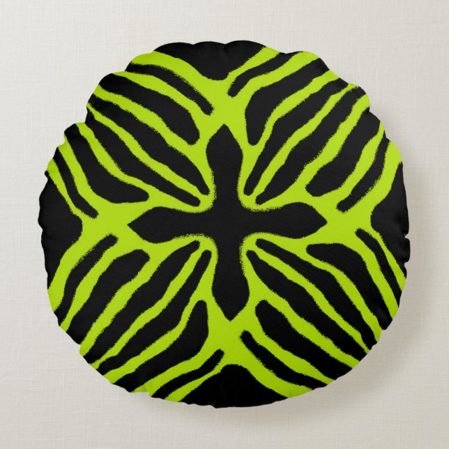 Three Striped Poison Dart Frog Round Pillow (Front)