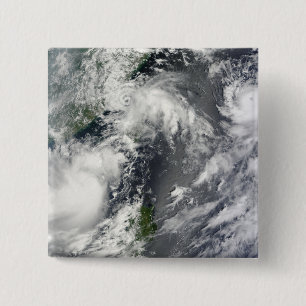 Three strong storms 2 inch square button