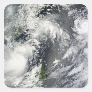 Three strong storms square sticker