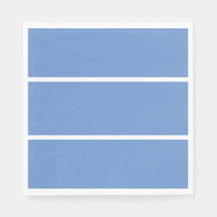 Three Stylish Light Cornflower Blue Wide Stripes  Napkin
