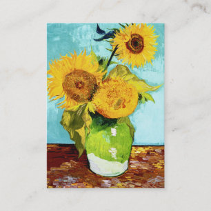 Three Sunflowers by Van Gogh Chubby Business Card