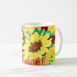 Three Sunflowers Coffee Mug