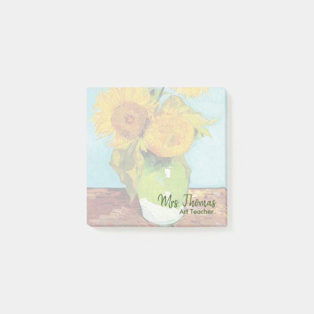 Three Sunflowers Customized Post-it Notes 3x3 (Front)