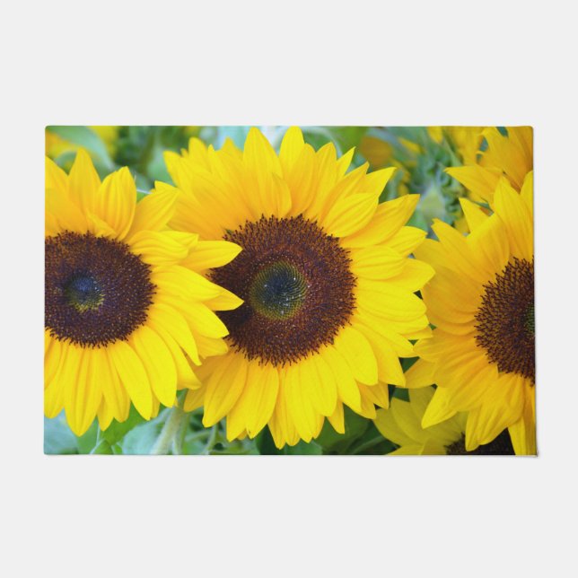 Three sunflowers  doormat (Front)