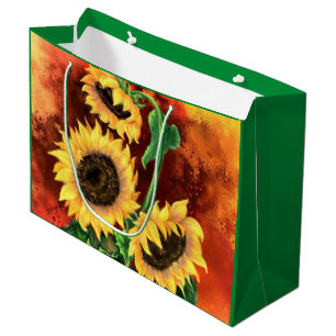 Three Sunflowers Gift Bag