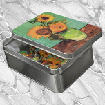 Three Sunflowers in a Vase by Vincent van Gogh Jigsaw Puzzle<br><div class="desc">Three Sunflowers in a Vase by Vincent van Gogh is a vintage fine art post impressionism still life floral painting. A bouquet with three beautiful blooming sunflowers in a vase. Fresh cut summer flowers from the garden. About the artist: Vincent Willem van Gogh (1853 -1890) was one of the most...</div>