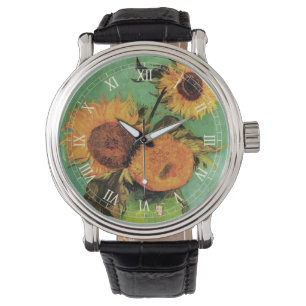 Three Sunflowers in a Vase by Vincent van Gogh Watch