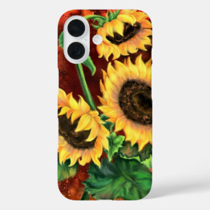 Three Sunflowers iPhone Case Painting
