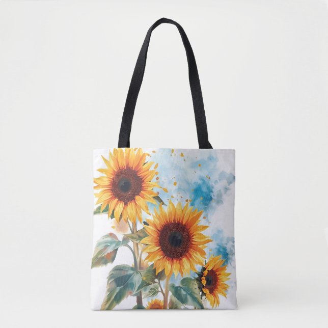 Three Sunflowers Tote Bag (Front)