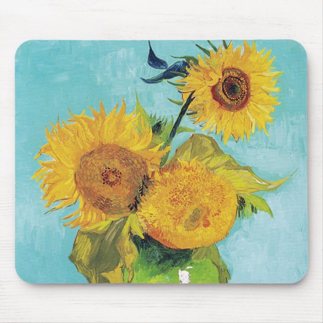 Three Sunflowers, Van Gogh Mouse Pad (Front)