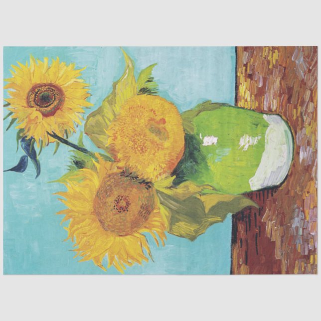 Three Sunflowers, Van Gogh Tissue Paper (Front)
