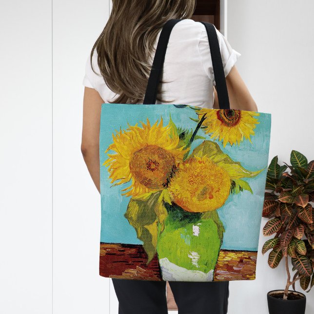 Three Sunflowers | Vincent Van Gogh Tote Bag (Creator Uploaded)