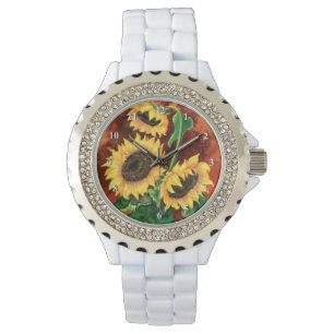 Three Sunflowers Watch - Painting