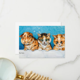 Three Sweet Little Kittens, Din-din Please! Thank You Card