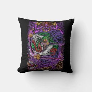Three Swords Man Zoro One Piece Throw Pillow