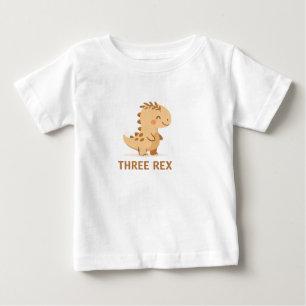 Three T-Rex Coffee Lovers – Cute Dinosaur Café Ill Baby T-Shirt