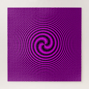 Three Tailed Spiral in Violet Pink Jigsaw Puzzle
