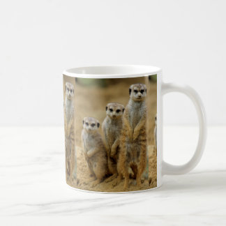 three terrestrial (Suricata suricatta) Coffee Mug