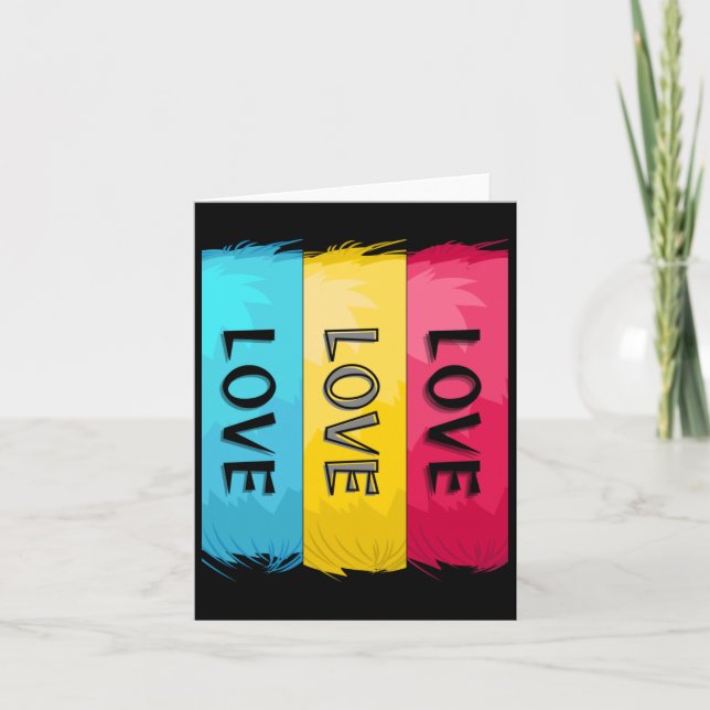 Three Times Love Design  Card (Front)