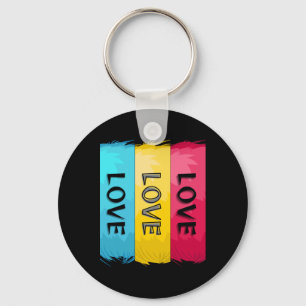 Three Times Love Design Keychain