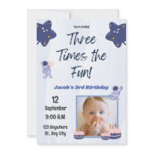Three Times the Fun, Customizable 3rd Birthday