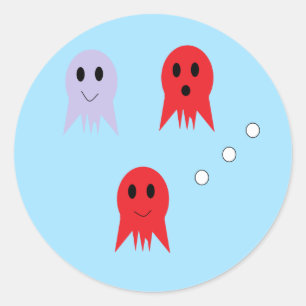 Three Tiny Squids Classic Round Sticker