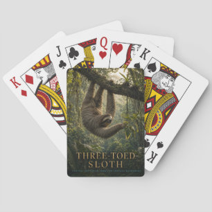 Three-Toed Sloth Rainforest ANIMALS Playing Cards
