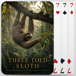 Three-Toed Sloth Rainforest ANIMALS Playing Cards