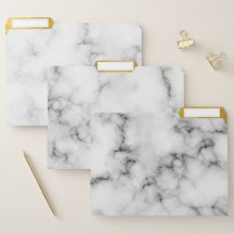 Three tones of white and grey faux marble stone.