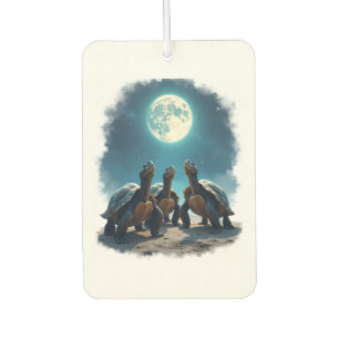Three Tortoises Howl at Moon Wildlife Mountain Tur Air Freshener