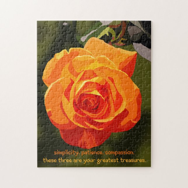 Three Treasures of Taoism Flower Puzzle (Vertical)