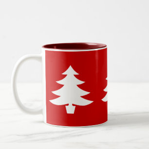 three trees - red Two-Tone coffee mug