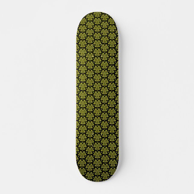 Three Triangles v1 - Black and Yellow Skateboard (Front)