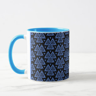 Three Triangles v2 - blue Mug