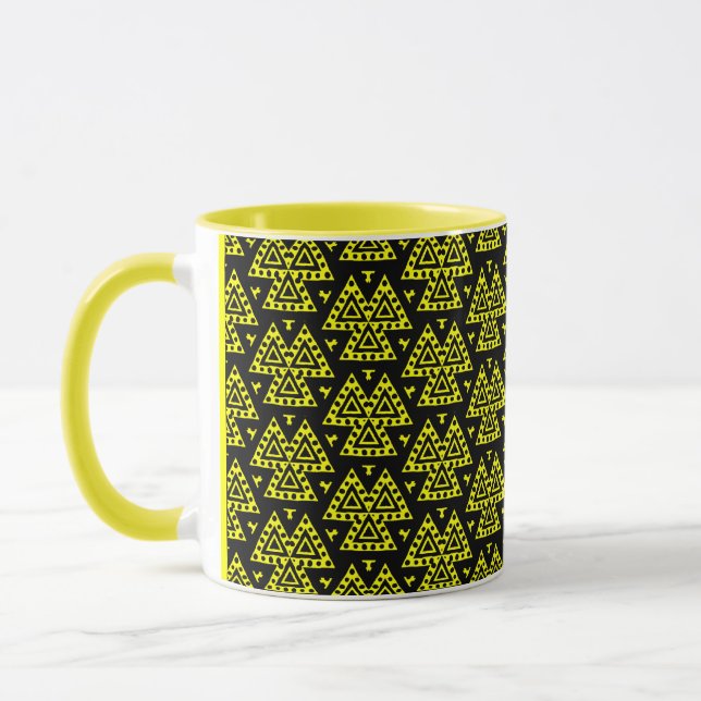 Three Triangles v2 - Yellow Mug (Left)