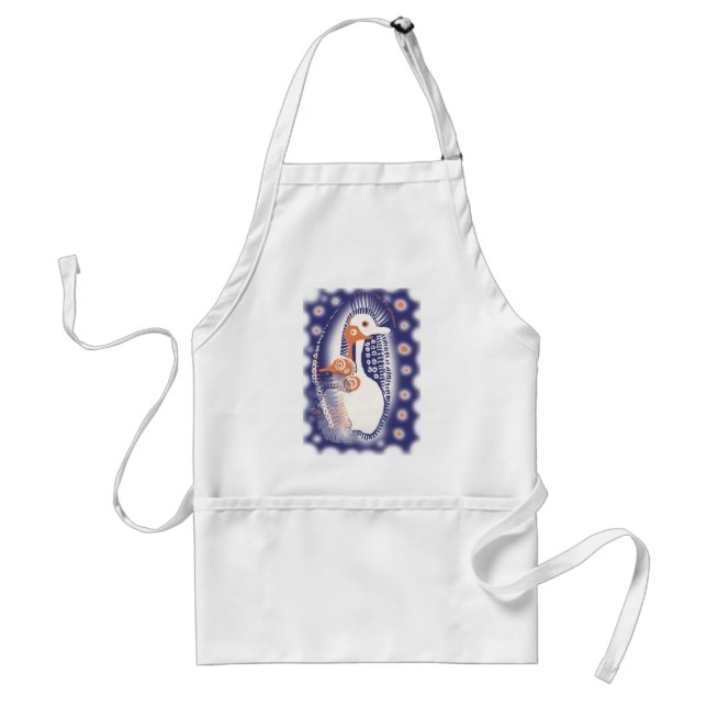 *three tribal birds* standard apron (Front)