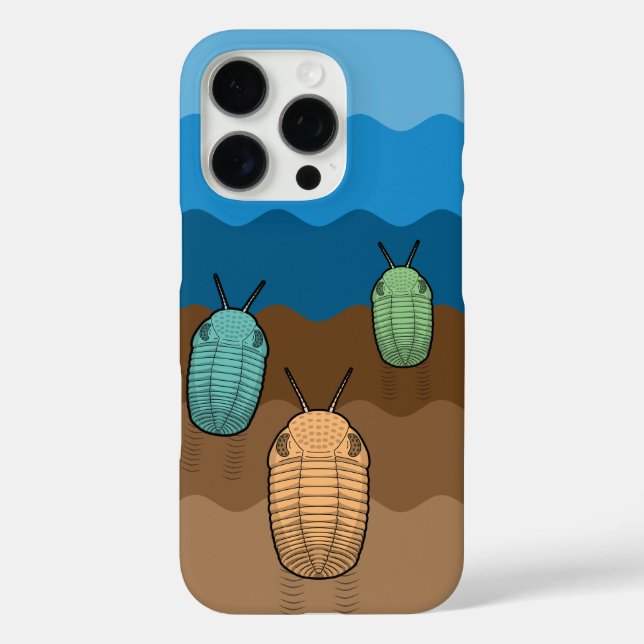 Three Trilobite Travellers- Paleontology Case-Mate iPhone Case (Back)