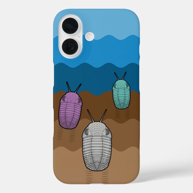 Three Trilobite Travellers- Paleontology Case-Mate iPhone Case (Back)