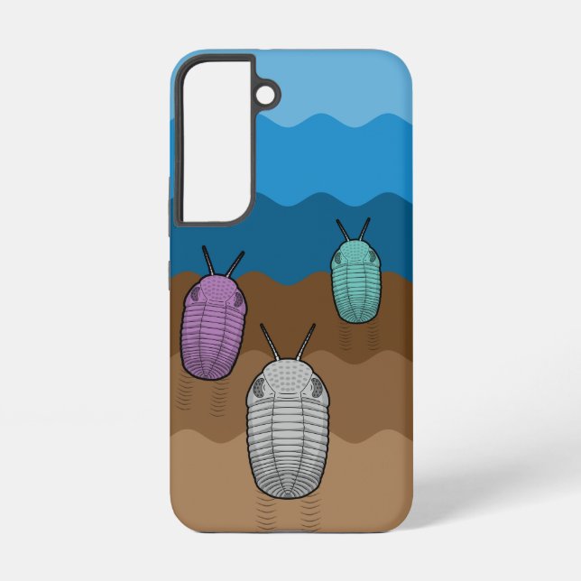 Three Trilobite Travellers- Paleontology Samsung Galaxy S22 Case (Back)