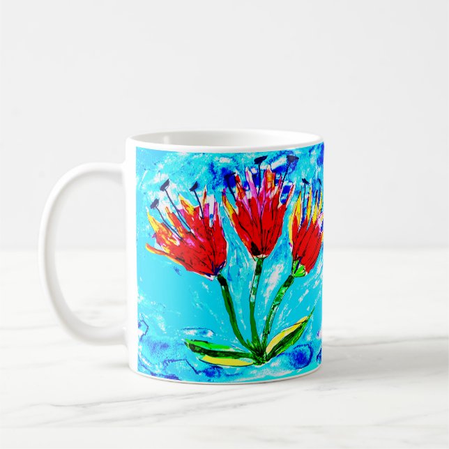 Three tulips coffee mug (Left)