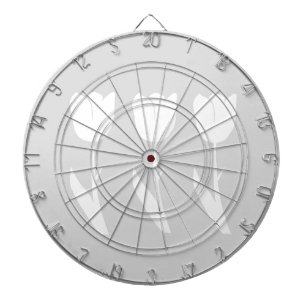 Three Tulips in Grey and White Dartboard