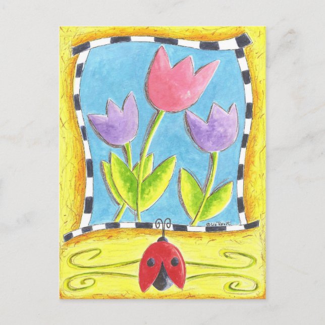 Three Tulips Postcard (Front)
